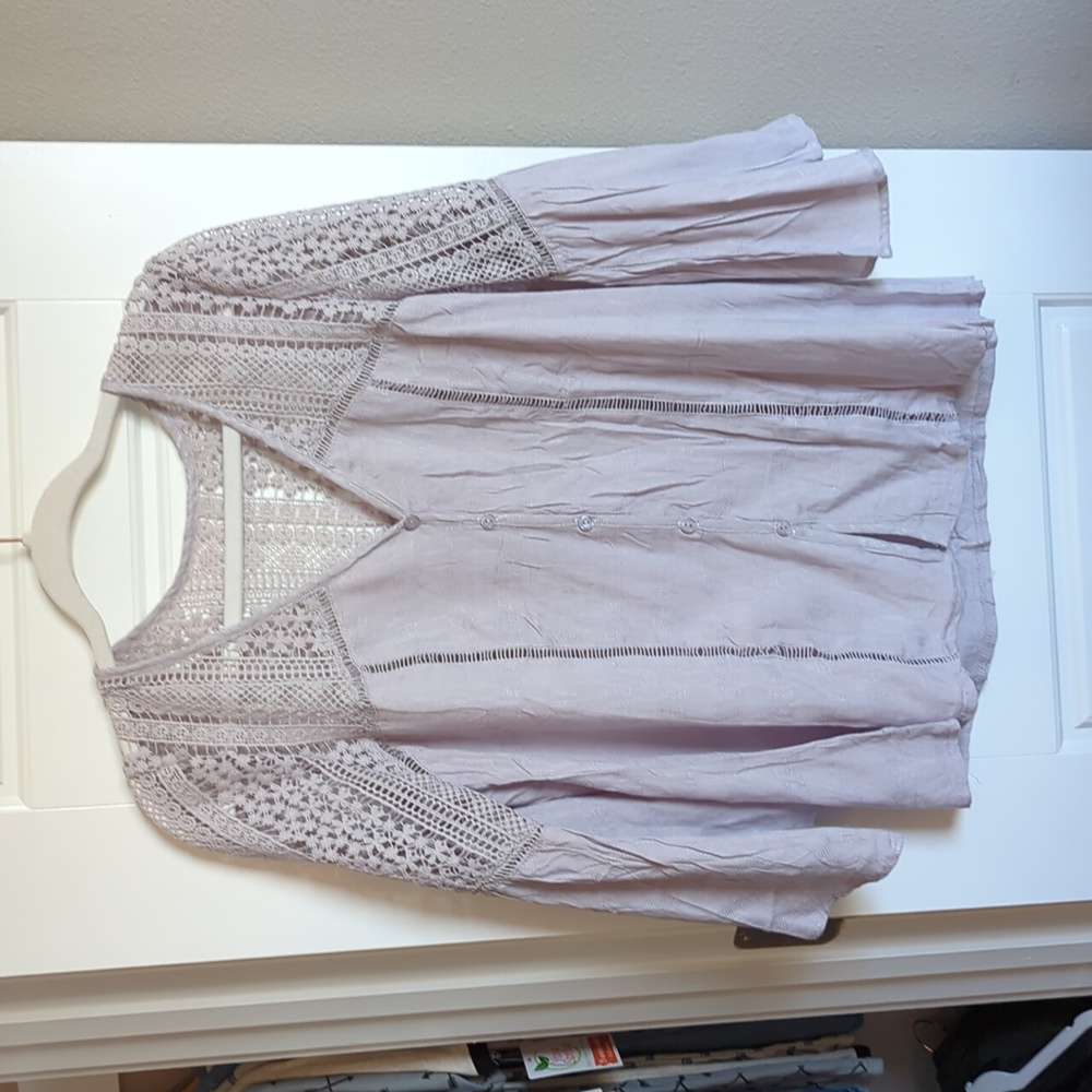 Crochet Lavender Blouse